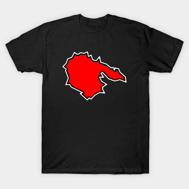 Hornby Island, BC in Crimson Red - Vacation Swag - Simple - Hornby Island T-Shirt by City of Islands